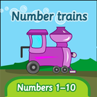 Number trains: numbers 1-10 icône