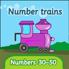 Number trains: numbers 30-50 ikona