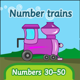 Number trains: numbers 30-50 圖標