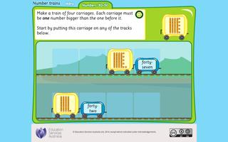 Number trains: numbers 30-50 syot layar 1