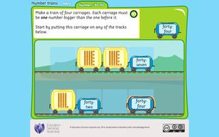 Number trains: numbers 30-50 syot layar 2