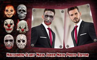 Halloween-Scary Mask Joker Mask Photo Editor poster