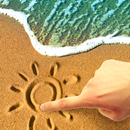 Sand draw on beach APK