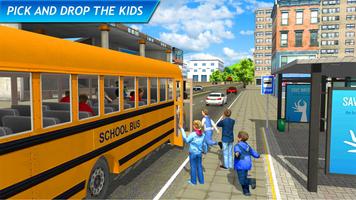 Szkolnego Kierowca autobusu Symulant - School Bus plakat