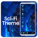 Sci fi theme for computer launcher aplikacja