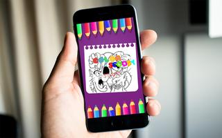 Kids Coloring Scooby Dog পোস্টার