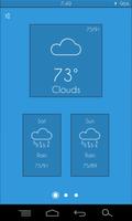 Flat Blue - Zooper Widget Pro Affiche