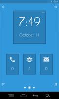 Flat Blue - Zooper Widget Pro captura de pantalla 1