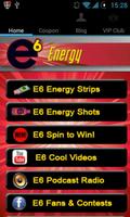 E6 Energy Shots and Strips Affiche