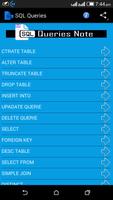 SQL Queries Note پوسٹر