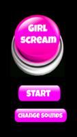 پوستر Girl Scream Button