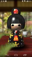 3D Japonaise Geisha Doll Affiche