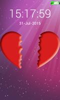 Poster love heart screen lock code