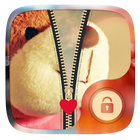 Teddy Bear Zipper Lock Screen-icoon