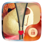 Teddy Bear Zipper Lock Screen icon