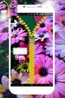 Flowers Zipper Lock Screen скриншот 1