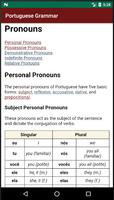 Portuguese Grammar screenshot 1