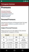 Portuguese Grammar syot layar 1