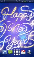 Blue New Years Live Wallpaper Affiche