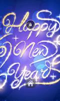 Blue New Years Live Wallpaper capture d'écran 2