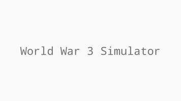 World War 3 Simulator 海报