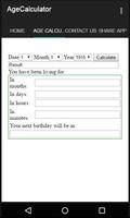 برنامه‌نما Age Calculator App عکس از صفحه