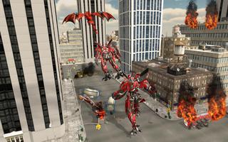 Flying Dragon Transformer Robot Ville Hero Surviva capture d'écran 2