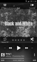 Poweramp Black and White Skin capture d'écran 1