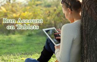 Run Accounts on tablet ポスター