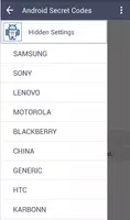 برنامه‌نما Secret Android Code all mobile عکس از صفحه