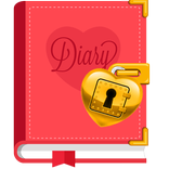 Secret diary with lock