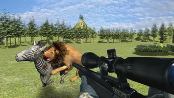Extreme wild lion hunting 3D poster