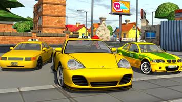 Taxi Car Driver Parking 3d poster