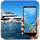 Pesca de GPS e passeios de barco ao vivo ícone