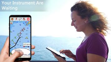 Pêche GPS et navigation en direct Affiche