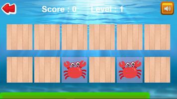 Kids Sea Animals memory game capture d'écran 2