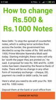 Change Rs.500,1000 Notes Quick screenshot 1
