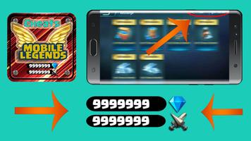 Cheat Gems For Mobile Legends Game App Prank Pro poster