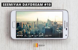 New York skyline clock Affiche