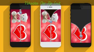 Valentine zipper lock screen capture d'écran 1