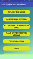 SEO Tips For YouTube Videos Affiche