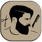 men hair beard style icône