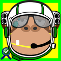 Monkey Astronaut In The Moon