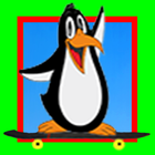 Super Penguin On A Skateboard icône