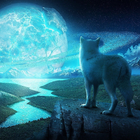 Ice Wolf 3D Theme icône