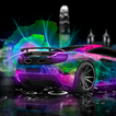 Neon Racing Car Hologram Tech