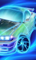 Neon Racing Car Hologram Tech captura de pantalla 1