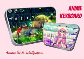 Girl Anime Keyboard Theme الملصق