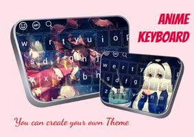 Girl Anime Keyboard Theme capture d'écran 1