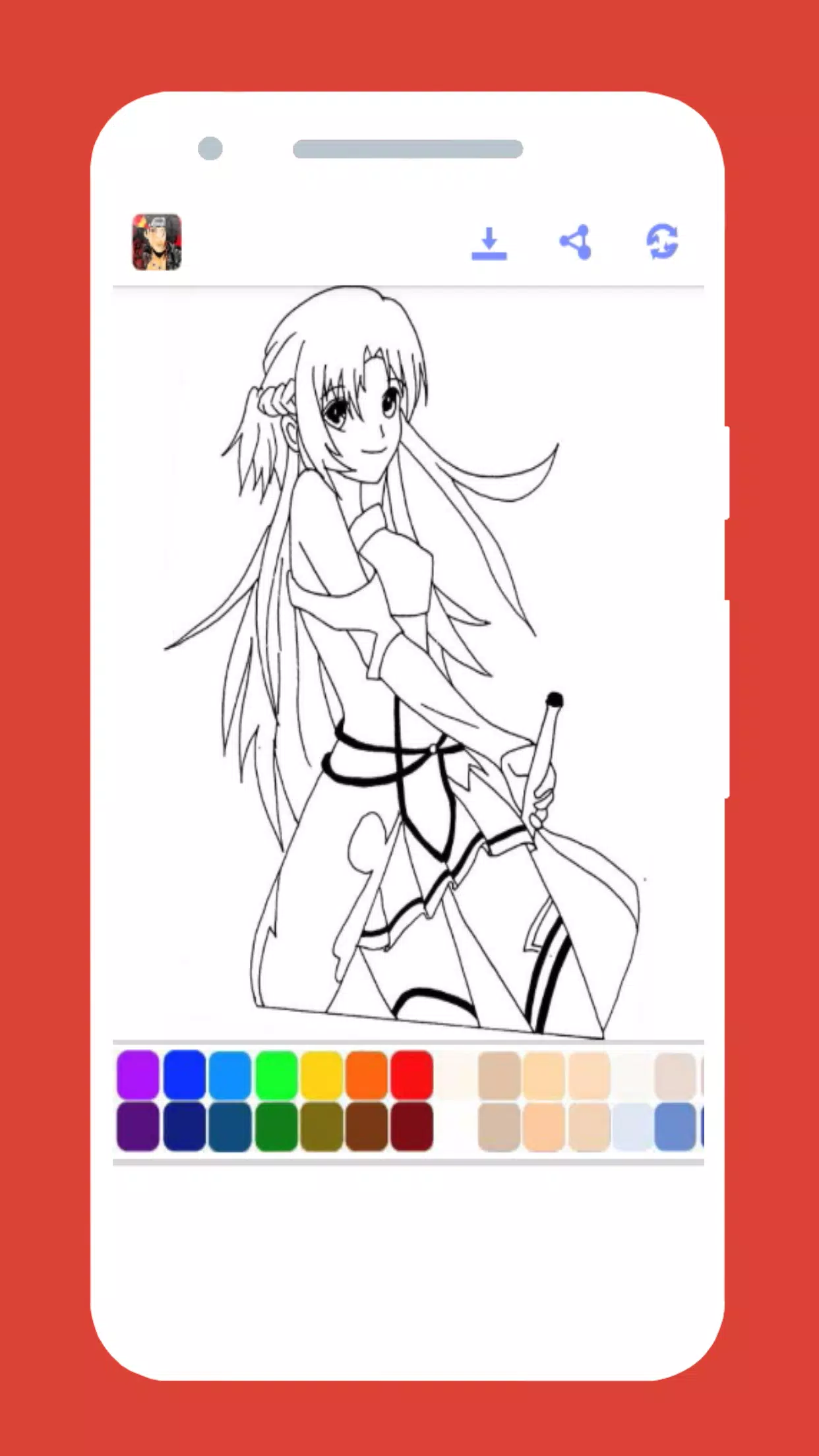 Desenhos para colorir Anime